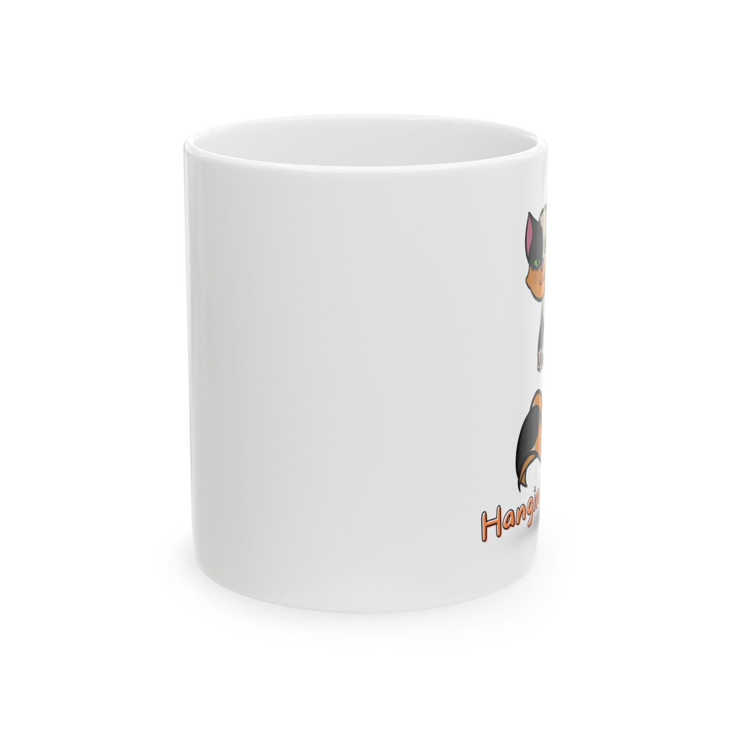 Calico Cat Mug Hangin' in there funny cup