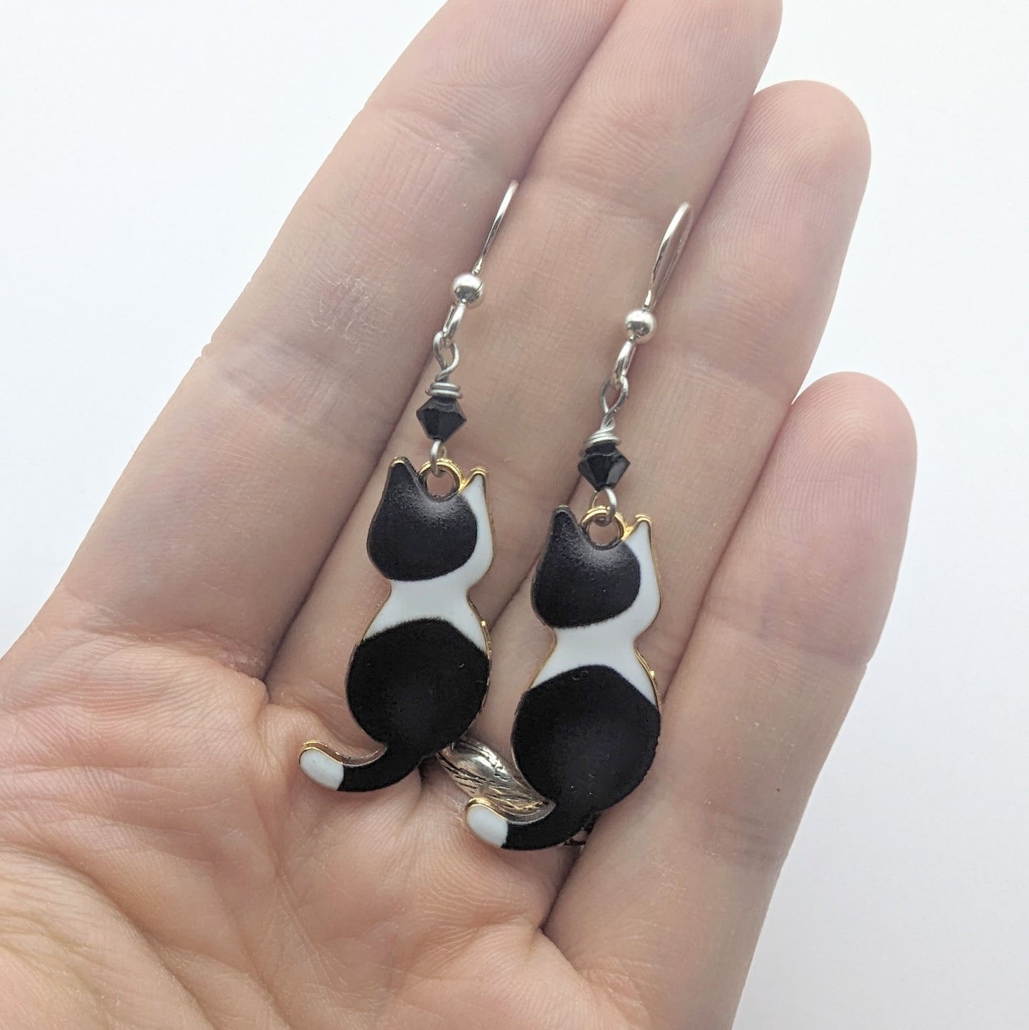 Tuxedo Cat Earrings