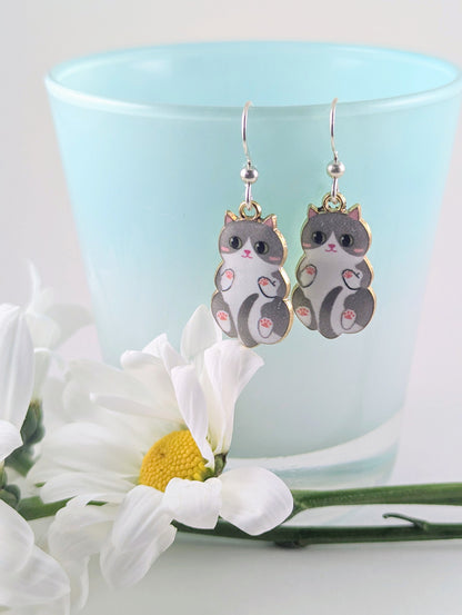 Happy Cat Earrings