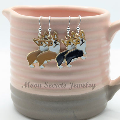 Corgi Dog Earrings - dog lover gift jewelry