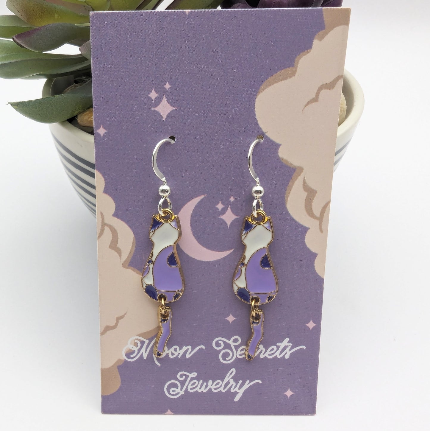 Dangling Cat Earrings